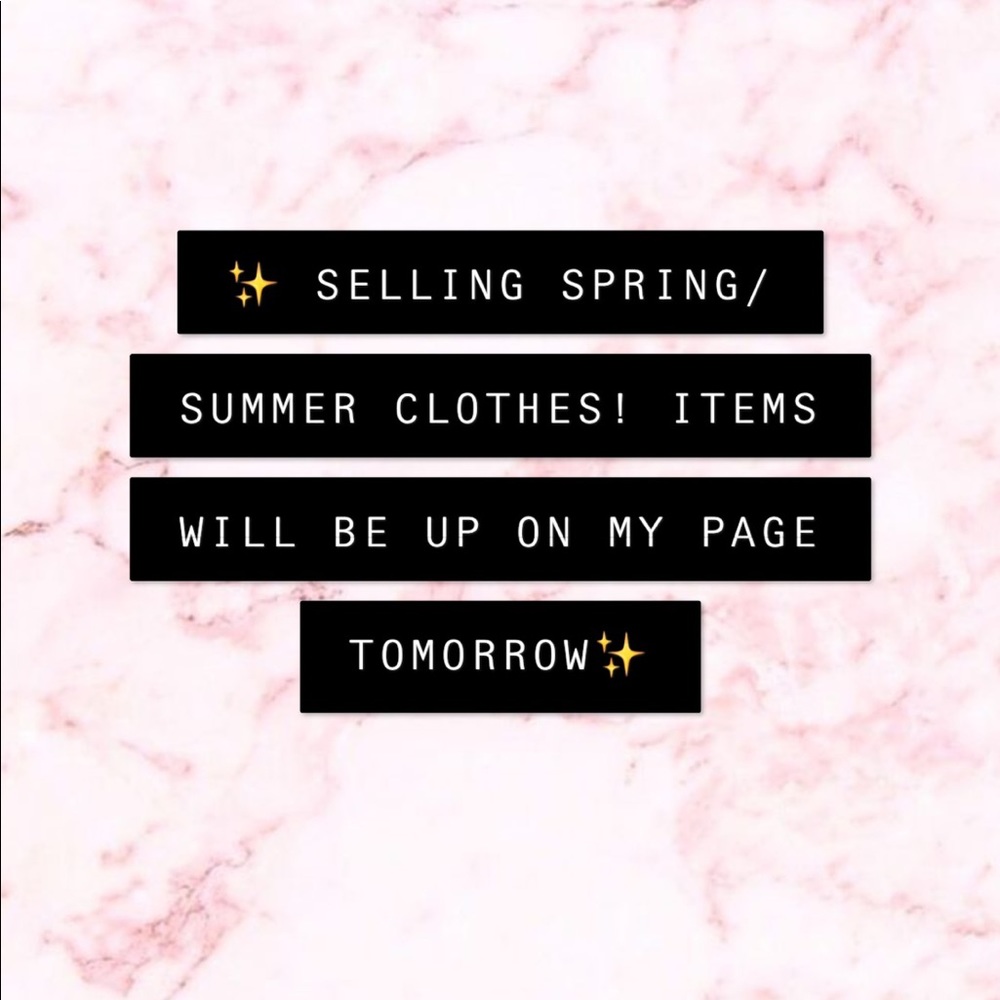 SPRING & SUMMER CLOTHES COMING SOON💖